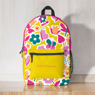 Sac À Dos Imprimé Fleurs abstraites personnalisées