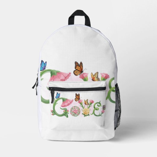 Sac À Dos Imprimé Fleurs Amour (Recto)