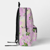 Sac À Dos Imprimé Fleurs blanches 1 arrière - plan lilas (Gauche)