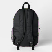 Sac À Dos Imprimé Fleurs blanches 1 arrière - plan lilas (Verso)