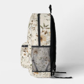 Sac À Dos Imprimé Fleurs blanches crème jolies (Droite)