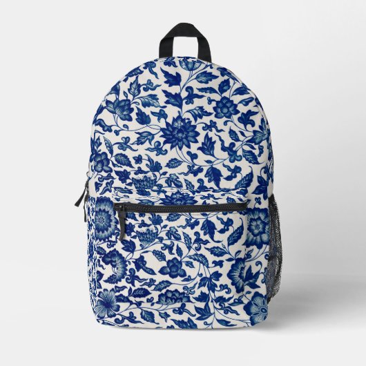 Sac À Dos Imprimé Fleurs bleues (Recto)
