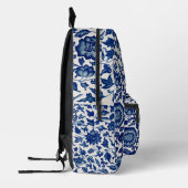 Sac À Dos Imprimé Fleurs bleues (Gauche)