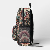 Sac À Dos Imprimé Fleurs Bohèmes du Soir (Droite)