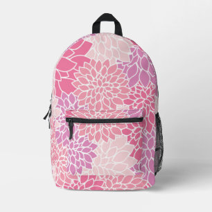 Sac À Dos Imprimé Fleurs Dahlia, Motif De Fleurs, Dahlia Rose
