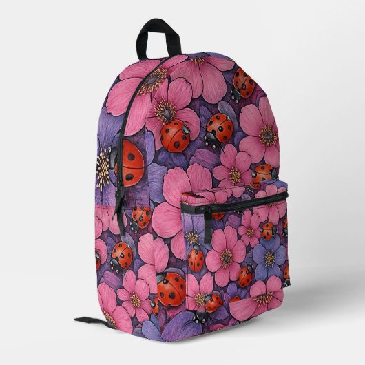 Sac À Dos Imprimé Fleurs de coccinelle (Coin arrière gauche)