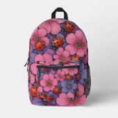 Sac À Dos Imprimé Fleurs de coccinelle (Recto)