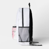 Sac À Dos Imprimé Fleurs de couleur rose (Droite)