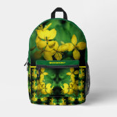 Sac À Dos Imprimé Fleurs de géranium sauvage personnalisées (Recto)