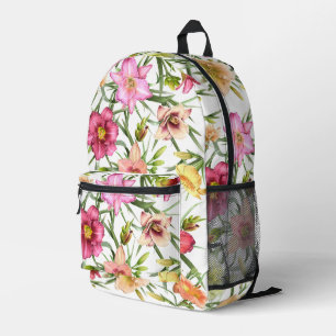 Sac À Dos Imprimé Fleurs de jour de Pink Botanical Art 