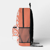 Sac À Dos Imprimé Fleurs de marguerite Saumon rose Brown pomme de te (Droite)