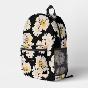 Sac À Dos Imprimé Fleurs de pivoine d'aquarelle sur motif floral noi