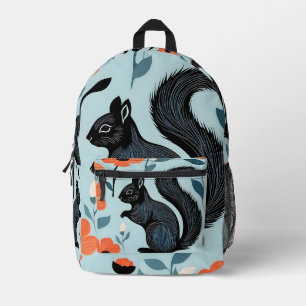 Sac À Dos Imprimé Fleurs de printemps écureuil Art