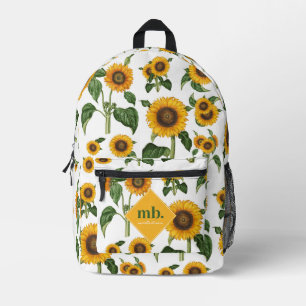 Sac À Dos Imprimé Fleurs de soleil Botanique Foliage Vert