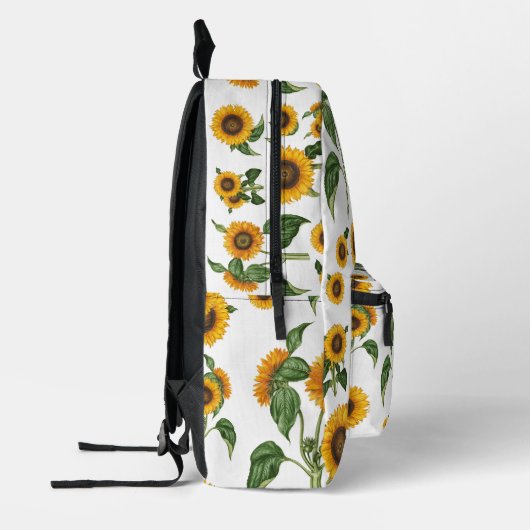 Sac À Dos Imprimé Fleurs de soleil Botanique Foliage Vert (Gauche)