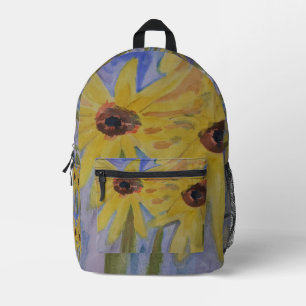 Sac À Dos Imprimé Fleurs de soleil jaunes d'été