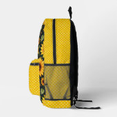 Sac À Dos Imprimé Fleurs de soleil jaunes et Pois (Droite)