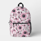 Sac À Dos Imprimé Fleurs de soleil rose (Recto)