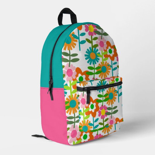 Sac À Dos Imprimé Fleurs de style années 60 (Coin arrière gauche)