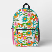 Sac À Dos Imprimé Fleurs de style années 60 (Recto)