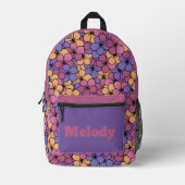 Sac À Dos Imprimé Fleurs de style rétro (Recto)
