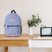 Sac À Dos Imprimé Fleurs douces monogrammées