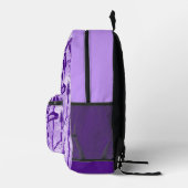 Sac À Dos Imprimé Fleurs encrées Abstraites violet (Droite)