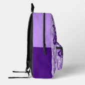 Sac À Dos Imprimé Fleurs encrées Abstraites violet (Gauche)