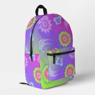 Sac À Dos Imprimé Fleurs et papillons à dégradé pastel
