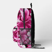 Sac À Dos Imprimé Fleurs hawaïennes tropicales Hibiscus rose blanc (Droite)