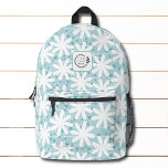 Sac À Dos Imprimé Fleurs marguerites blanches Carreaux bleus Ajouter<br><div class="desc">Fleurs marguerites blanches Carreaux bleus Ajouter Logo Sac à dos d'entreprise présente un motif floral d'aquarelle moderne en bleu et blanc avec votre logo commercial personnalisé. Parfait pour l'école,  le sport,  la salle de sport,  les voyages et plus encore. Conçu par ©2024 Evco Studio www.zazzle.com/store/evcostudio</div>