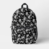 Sac À Dos Imprimé Fleurs marguerites blanches sur arrière - plan noi (Recto)