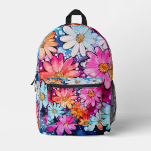 Sac À Dos Imprimé Fleurs Mignonnes De Faisée Colorée