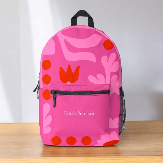 Sac À Dos Imprimé Fleurs modernes personnalisées enfants