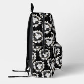 Sac À Dos Imprimé Fleurs noires et blanches (Gauche)