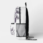 Sac À Dos Imprimé Fleurs noires et blanches (Droite)