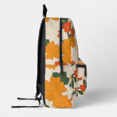 Sac À Dos Imprimé Fleurs Oranges, Motif Floral, Motif De Fleurs (Gauche)
