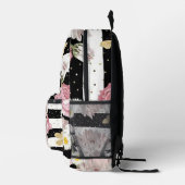 Sac À Dos Imprimé Fleurs, papillons et bandes (Droite)