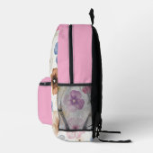 Sac À Dos Imprimé Fleurs pastel à l'aquarelle  (Droite)