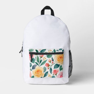 Sac À Dos Imprimé Fleurs Pastel Design Floral Botanique Vintage Douc