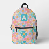 Sac À Dos Imprimé Fleurs pastel monogrammées (Recto)