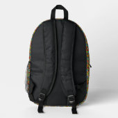 Sac À Dos Imprimé Fleurs rétro, mignon personnalisable (Verso)