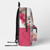 Sac À Dos Imprimé Fleurs Roses Et Fées Filles (Gauche)