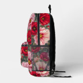 Sac À Dos Imprimé Fleurs roses, rouges et mauves (Droite)