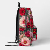 Sac À Dos Imprimé Fleurs roses, rouges et mauves (Gauche)