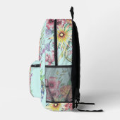 Sac À Dos Imprimé Fleurs sauvages de printemps vibrants sur Monogram (Droite)