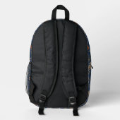 Sac À Dos Imprimé Fleurs sauvages simples brodées sur fond de denim (Verso)
