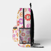 Sac À Dos Imprimé Fleurs souriantes motif avec signes de paix Nom de (Droite)