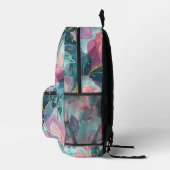 Sac À Dos Imprimé Fleurs Tons de Bijoux (Droite)