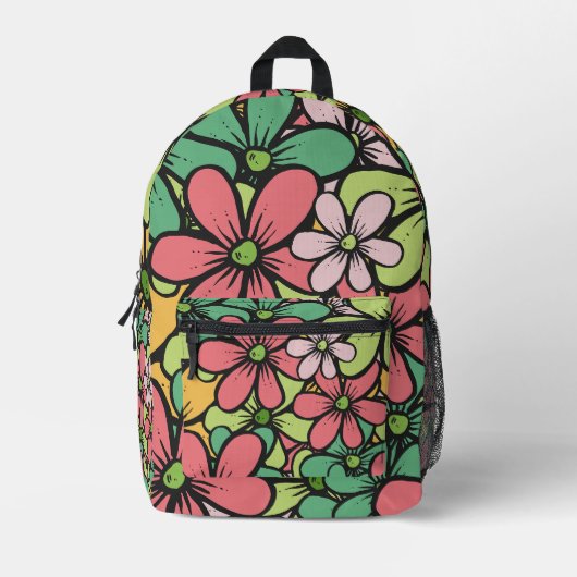 Sac À Dos Imprimé Floral (Recto)